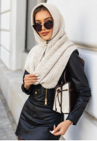 Căciulă z szalikiem balaclava Shade Of WInter jasnobeżowa