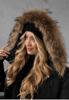 Pikowana Geacă z futerkiem Autumn Rush negru