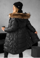 Pikowana Geacă z futerkiem Autumn Rush negru