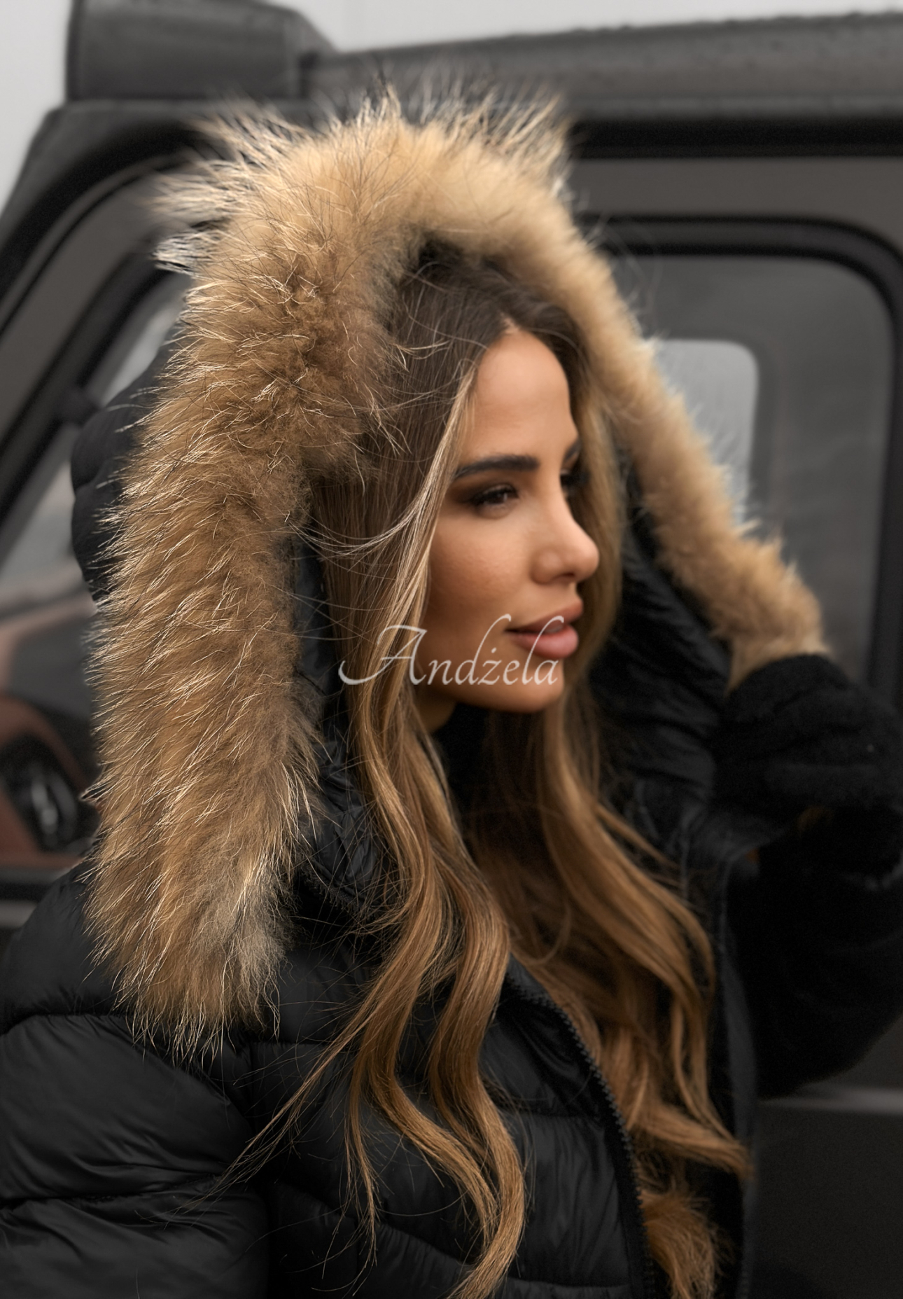 Geacă matlasată cu glugă Winter