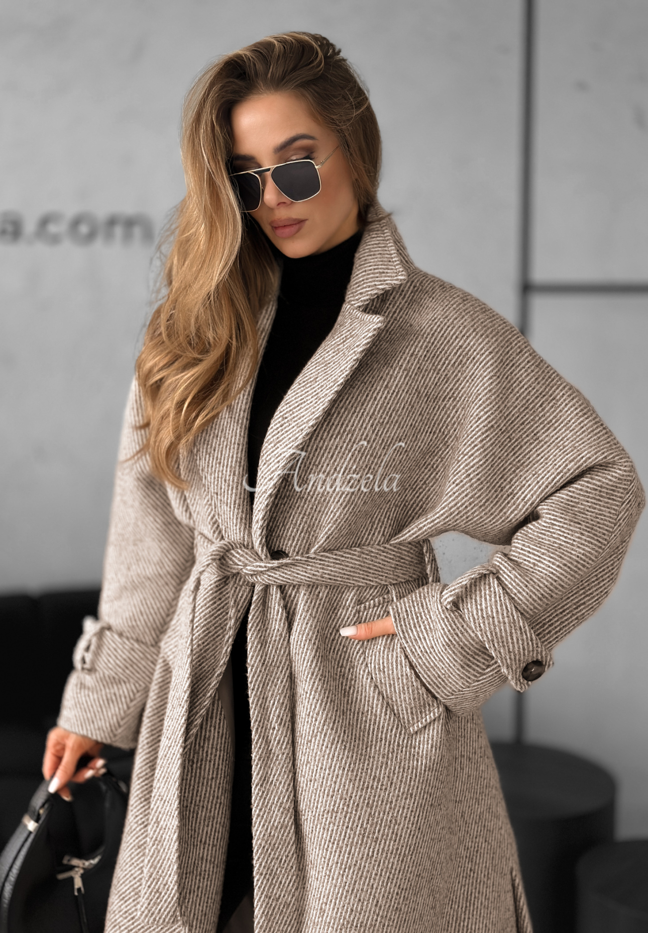 Pardesiu lung Cocomore Deep Breath cu curea