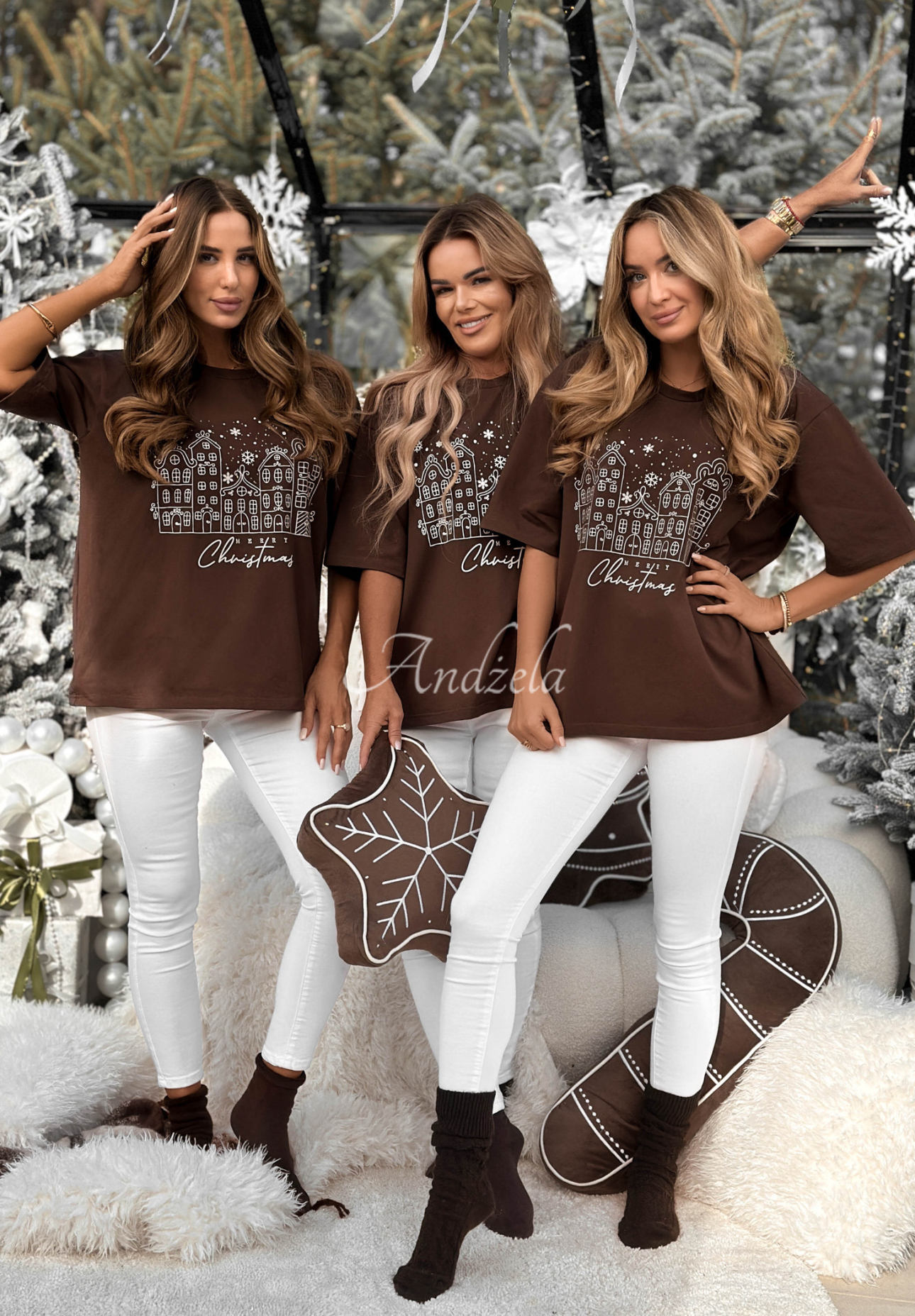 Tricou de Crăciun cu imprimeu Snowy Christmas