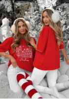 Tricou z nadrukiem Lights In The Window roșu