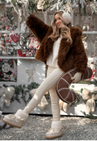 Scurtă Geacă futerko Rainy Mood ciocolatii