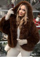 Scurtă Geacă futerko Rainy Mood ciocolatii