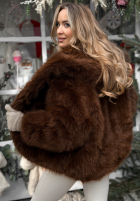 Scurtă Geacă futerko Rainy Mood ciocolatii