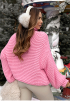 Pleciony Pulover z wełną Winter Is In The Air roz