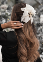 Clamă de păr klamra do włosów z kokardą Belle Tie ecru