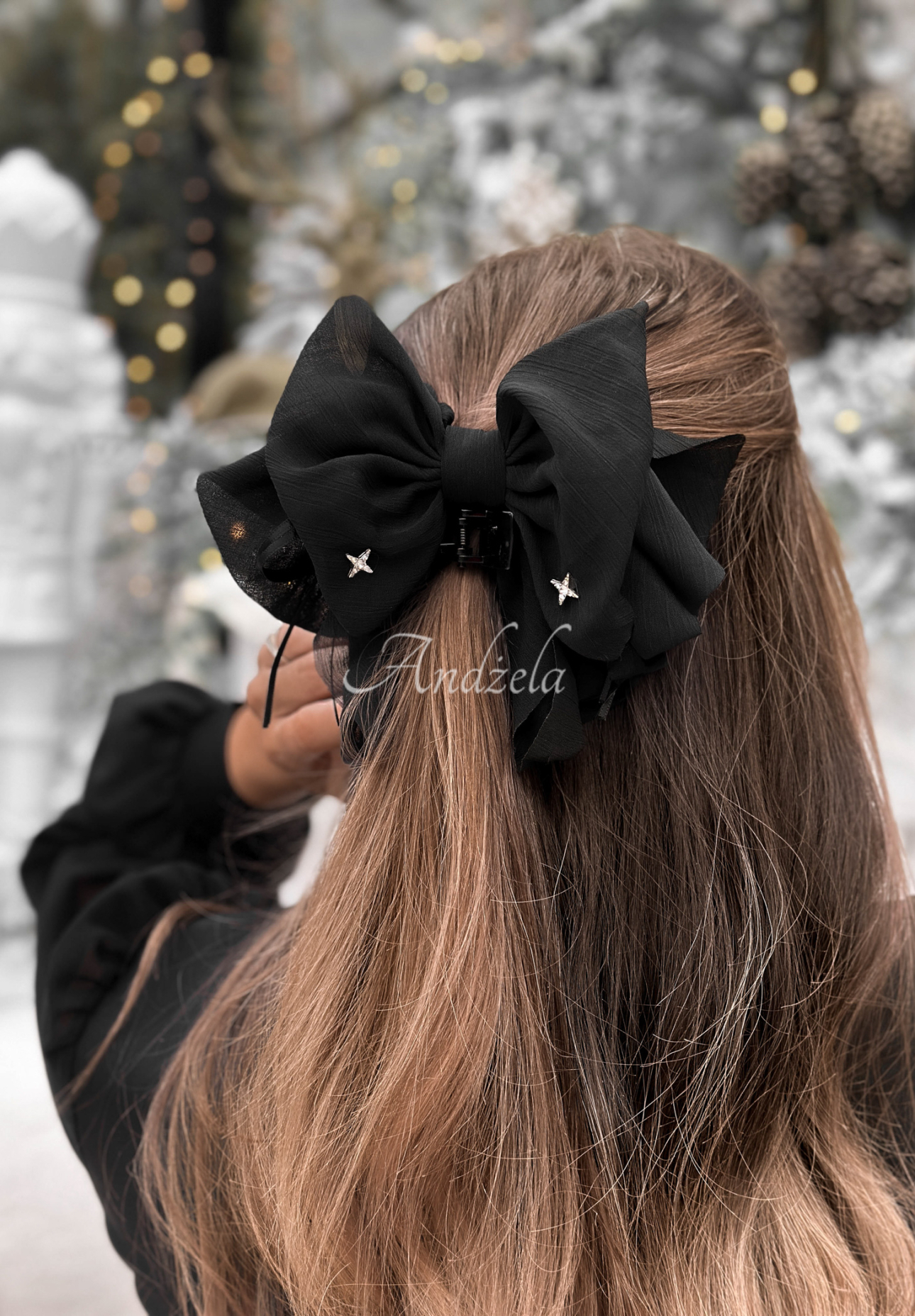 Clamă pentru păr cu fundiță Velveta