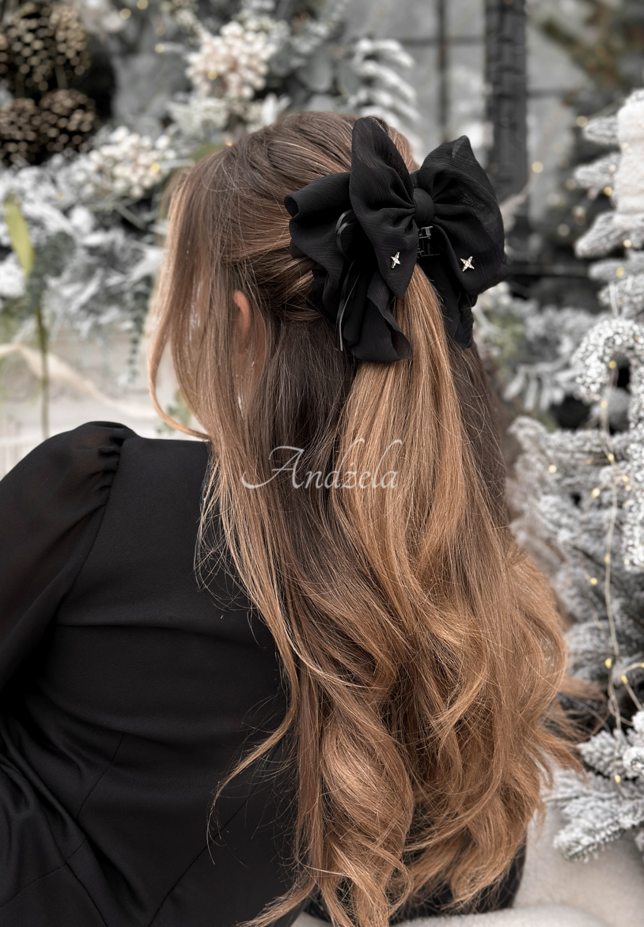 Clamă pentru păr cu fundiță Velveta