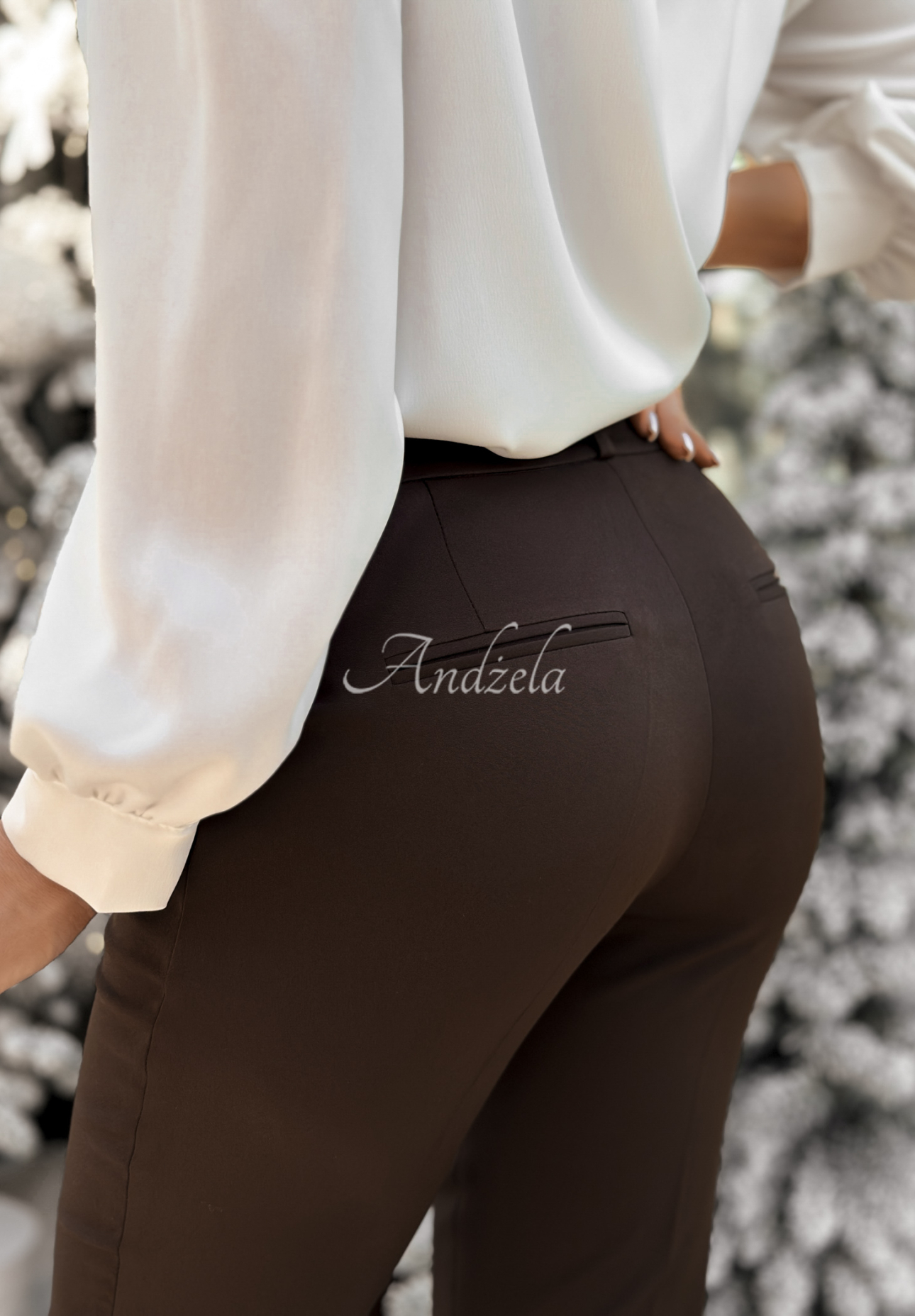 Pantaloni eleganți tip țigaretă din viscoză Grand Celebration