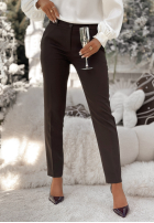 Eleganckie spodnie Pantaloni de tip țigaretă Grand Celebration ciocolatii