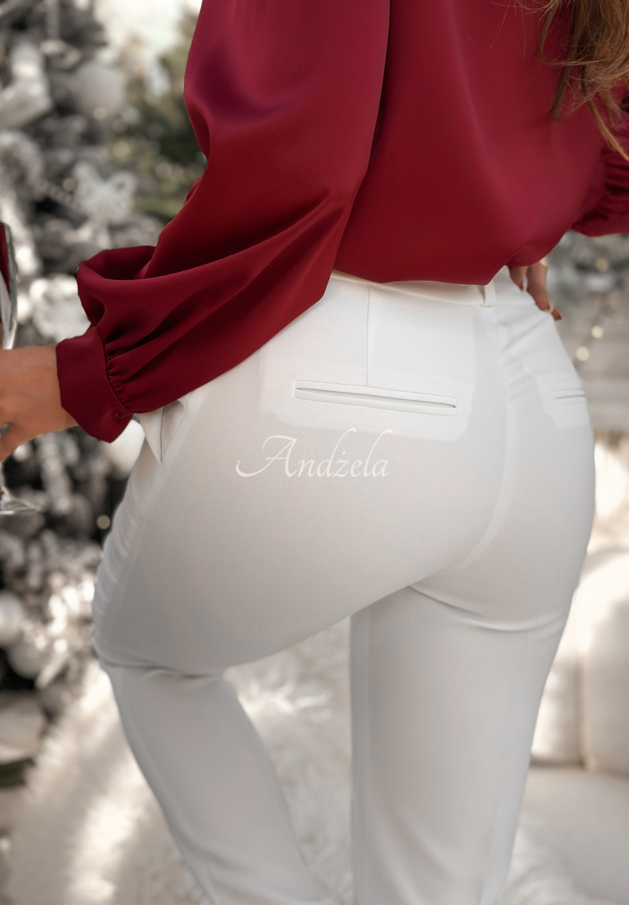 Pantaloni eleganți tip țigaretă din viscoză Grand Celebration