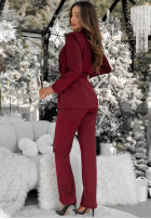 Compleu Sacou i Pantaloni Old News burgundowy