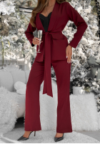 Compleu Sacou i Pantaloni Old News burgundowy