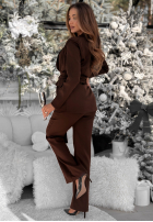 Compleu Sacou i Pantaloni Old News ciocolatiu