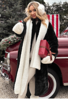 Długi Palton  futerko October Chill negru