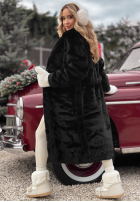 Długi Palton  futerko October Chill negru