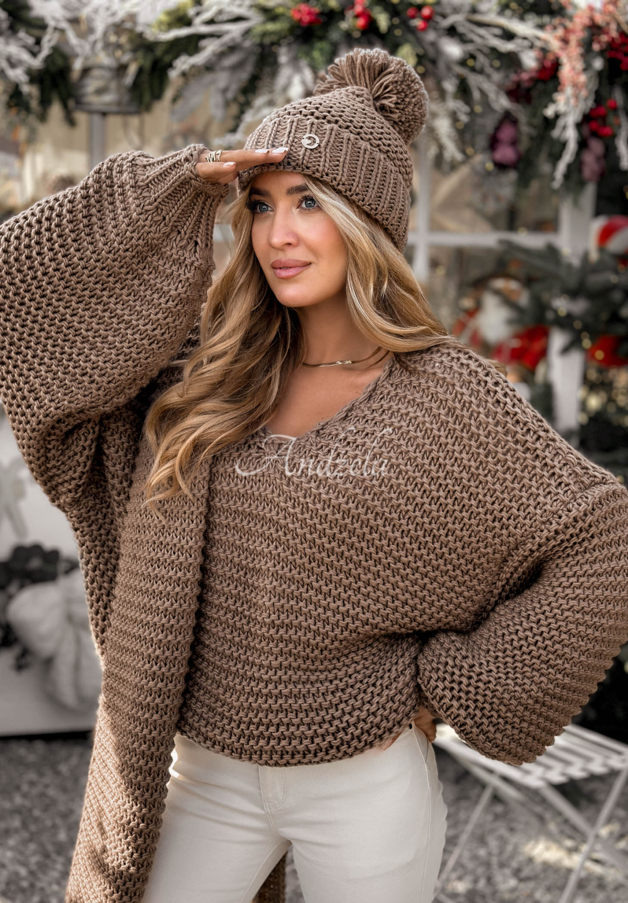 Pulover tricotat din lână Winter Is Calling