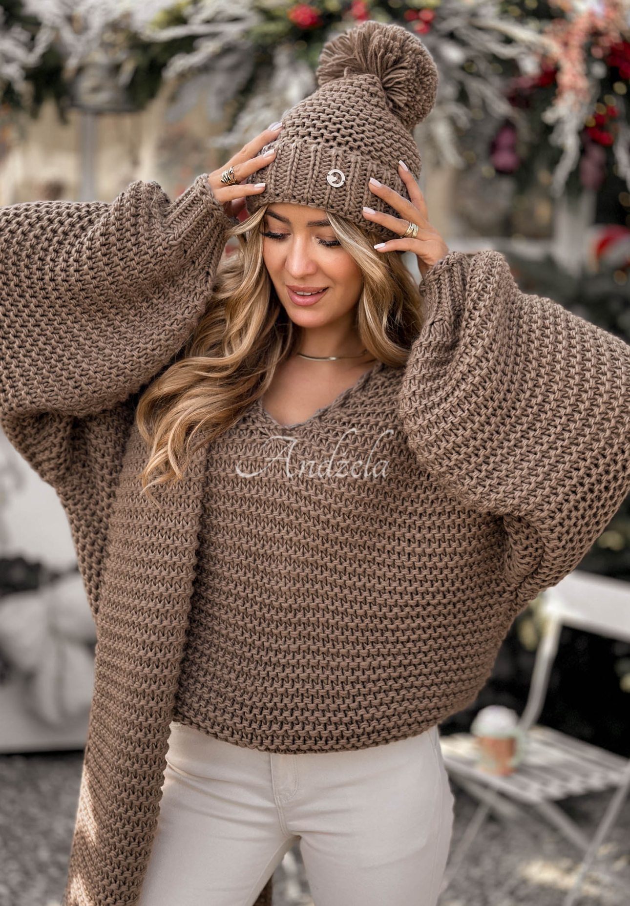 Pulover tricotat din lână Winter Is Calling