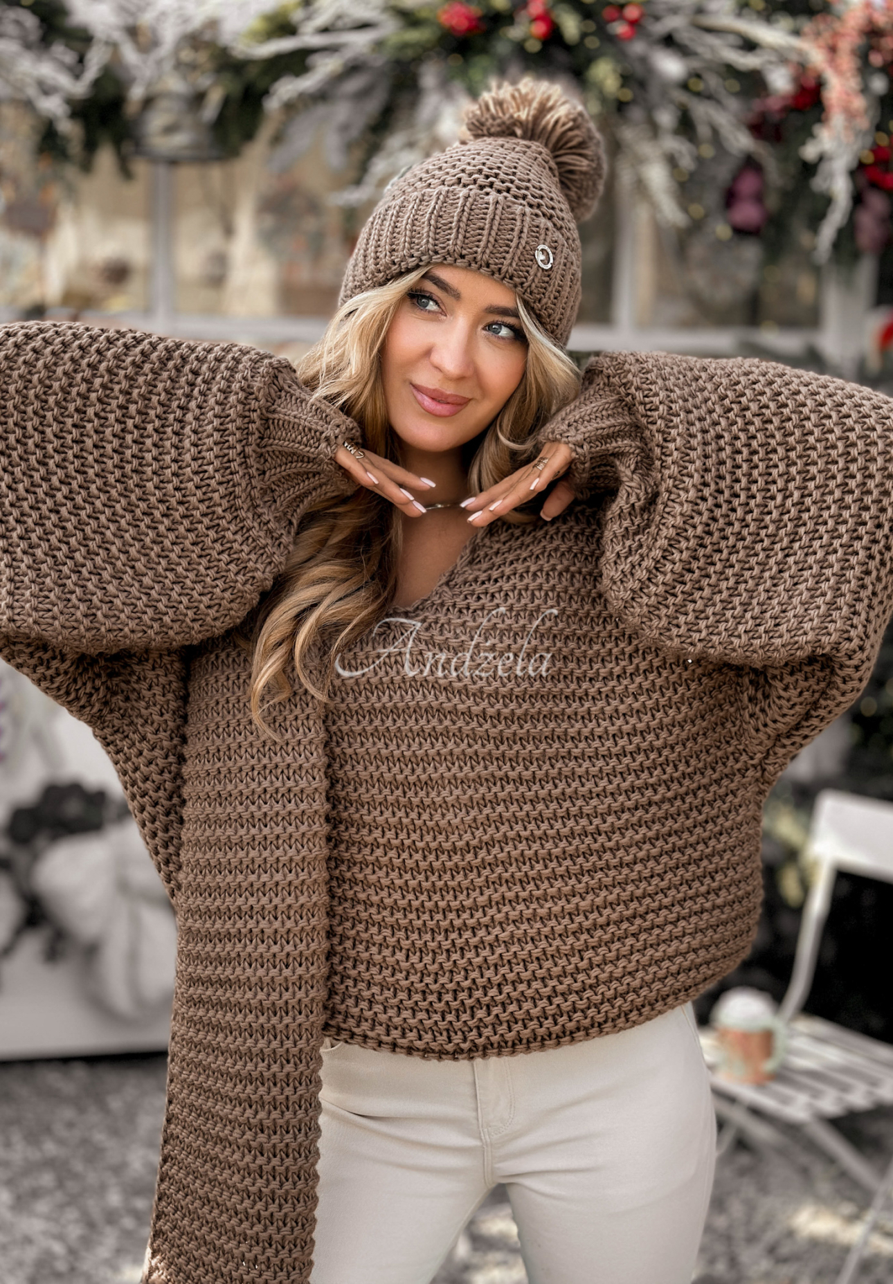 Pulover tricotat din lână Winter Is Calling