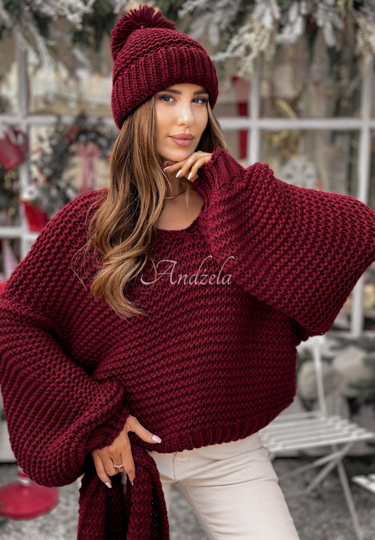 Pulover tricotat din lână Winter Is Calling