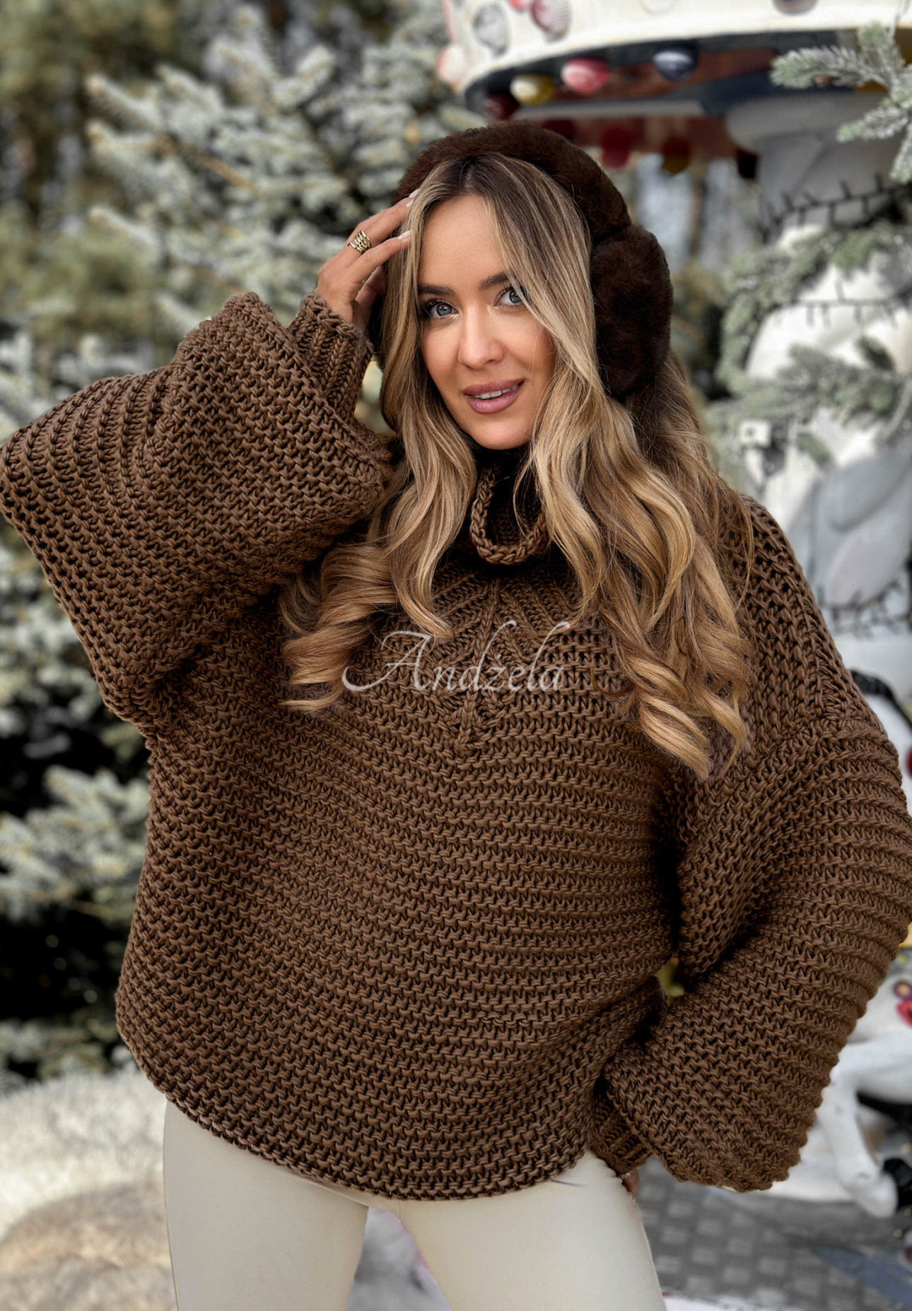 Pulover împletit cu lână Winter Is In The Air