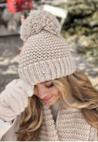 Compleu Căciulă, szalik, Mănuși 3in1 Best Winter Days bej