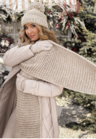 Compleu Căciulă, szalik, Mănuși 3in1 Best Winter Days bej