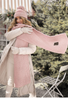 Compleu Căciulă, szalik, Mănuși 3in1 Best Winter Days bej roz pudră