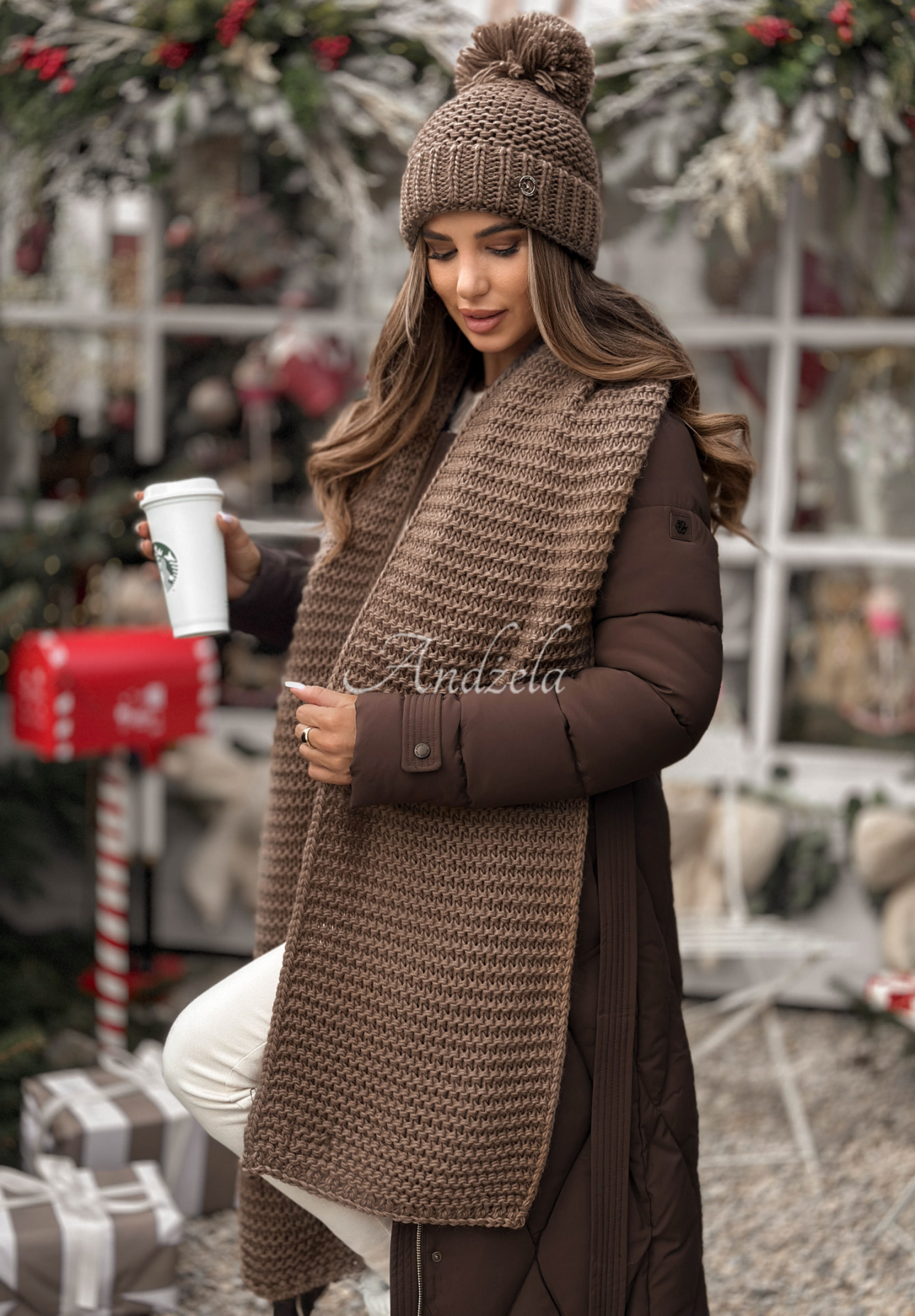 Set căciulă și fular din lână Best Winter Days