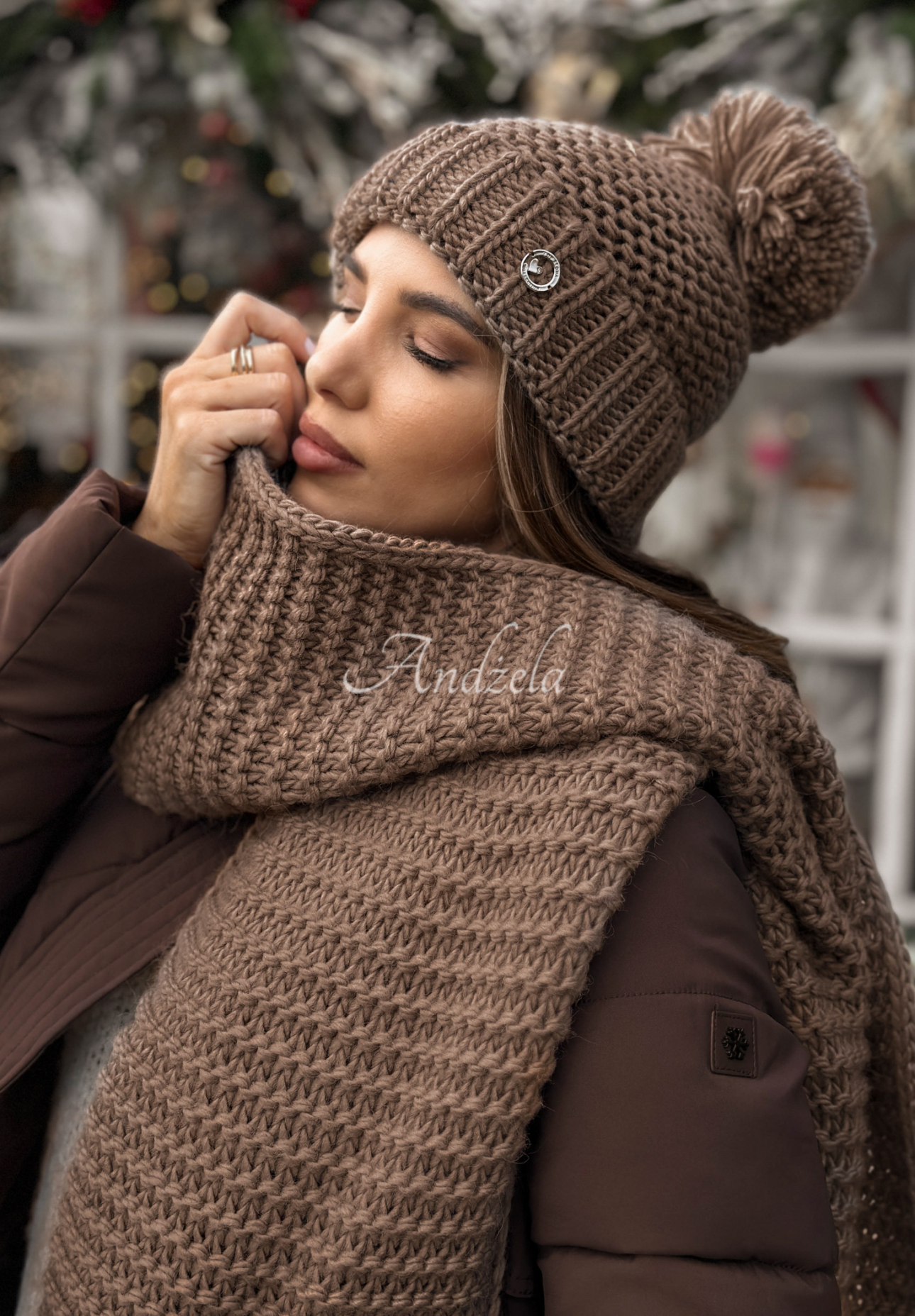 Set căciulă și fular din lână Best Winter Days