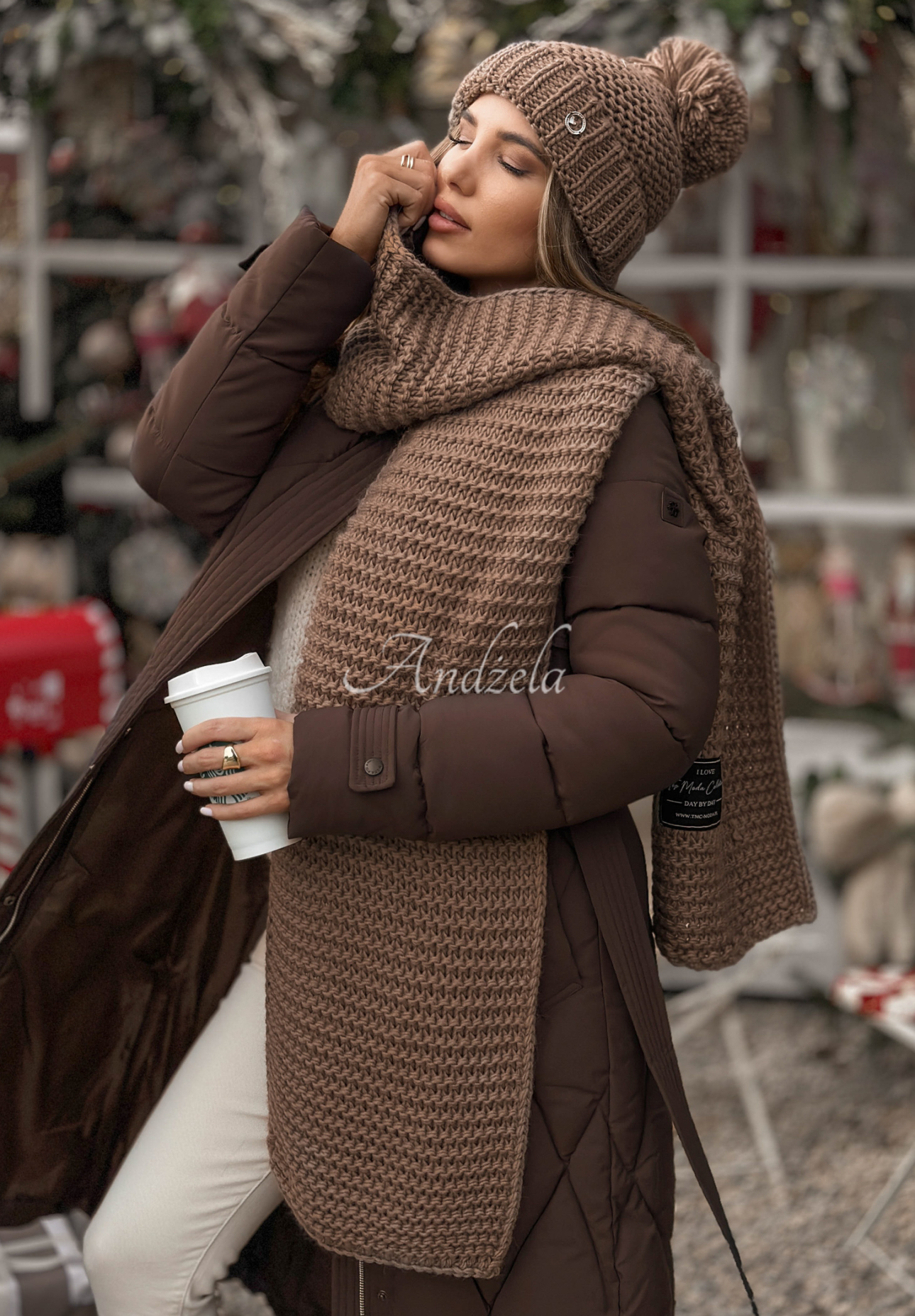 Set căciulă și fular din lână Best Winter Days