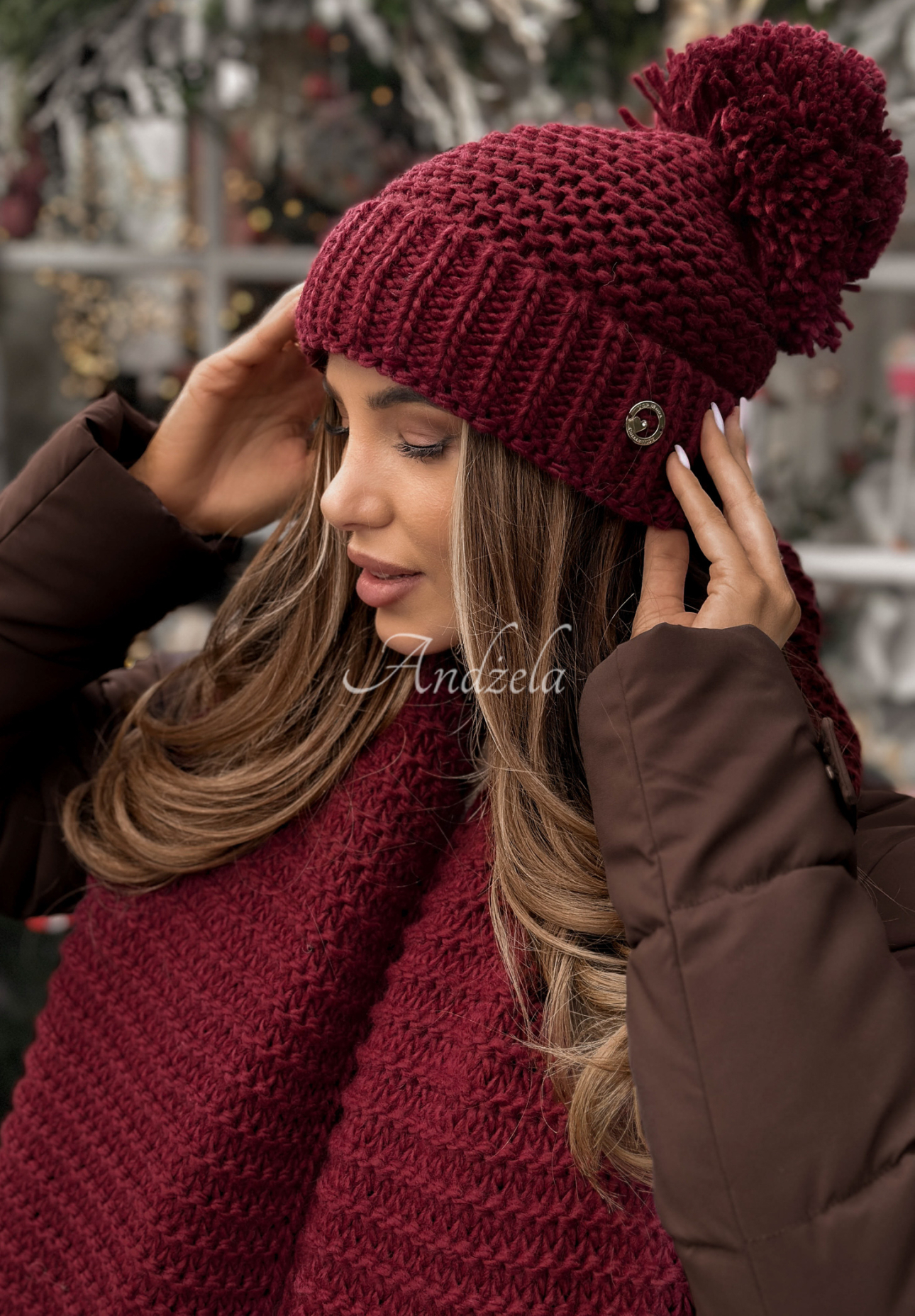 Set căciulă și fular din lână Best Winter Days