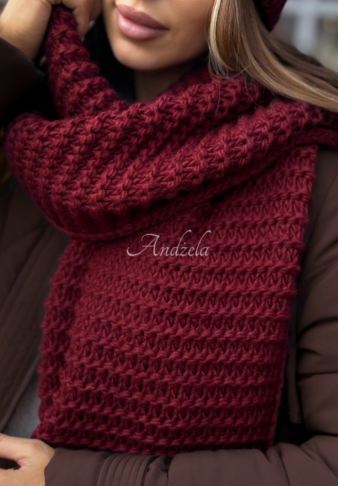 Set căciulă și fular din lână Best Winter Days