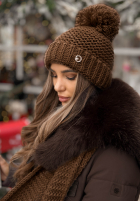 Compleu Căciulă, szalik, Mănuși 3in1 Best Winter Days ciocolatiu