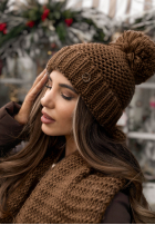 Compleu Căciulă, szalik, Mănuși 3in1 Best Winter Days ciocolatiu