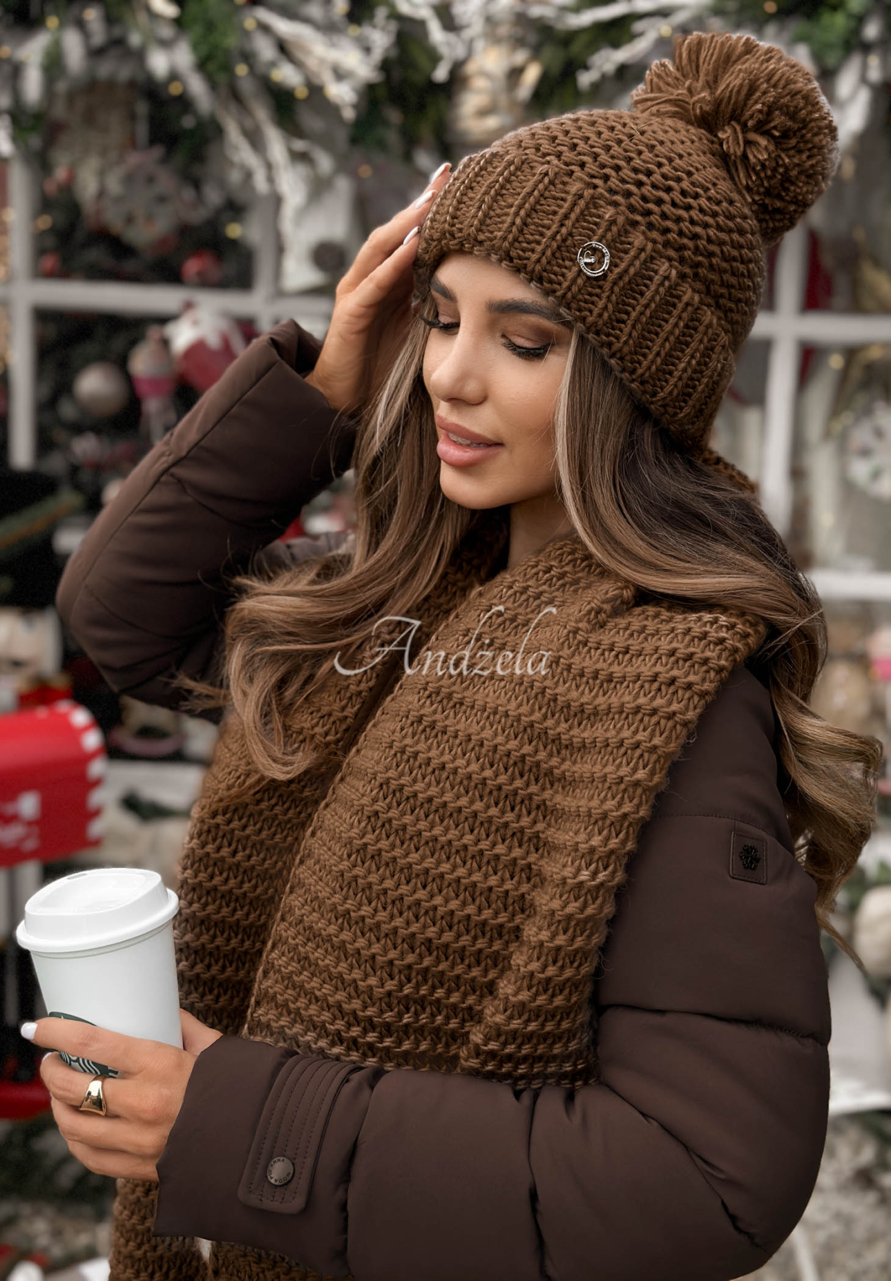 Set căciulă și fular din lână Best Winter Days