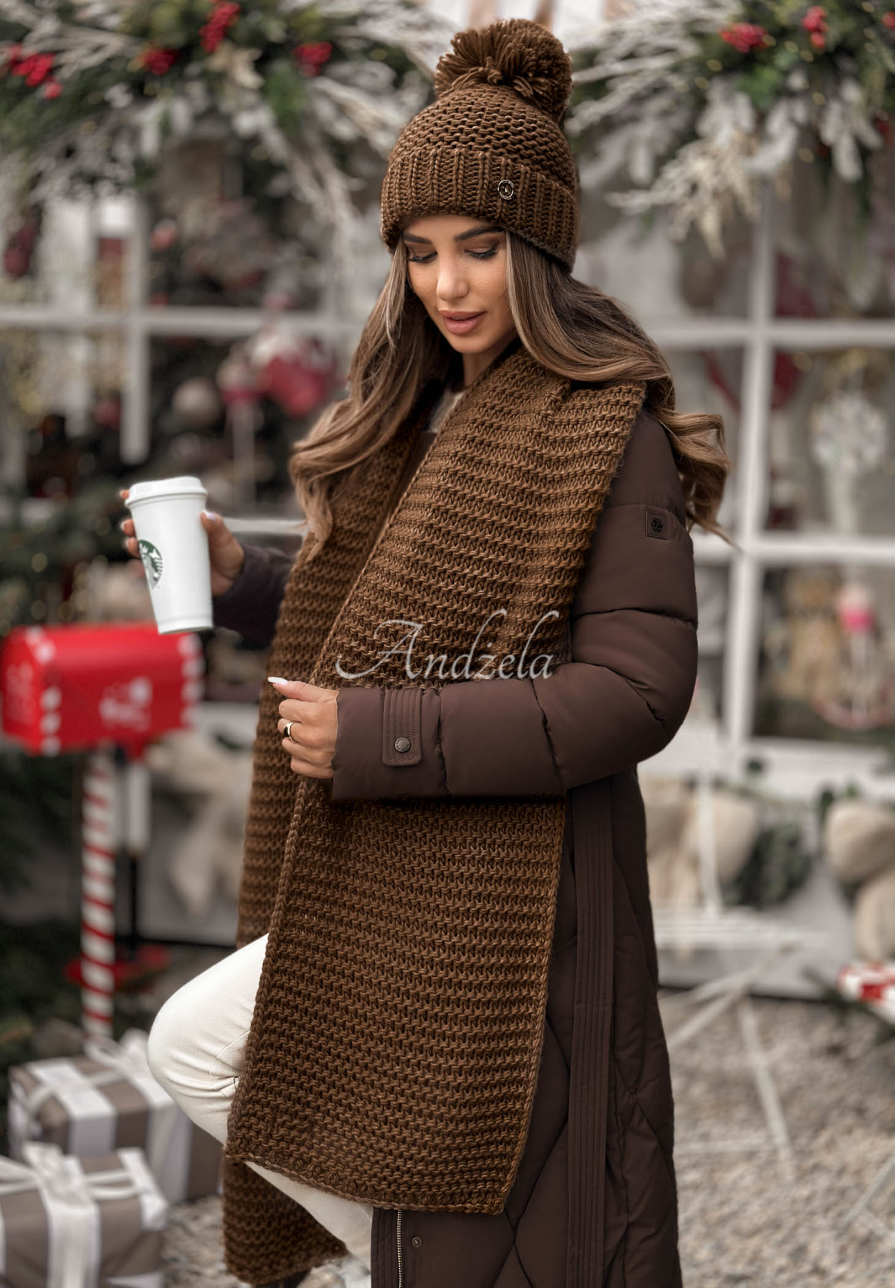 Set căciulă și fular din lână Best Winter Days