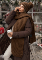 Compleu Căciulă, szalik, Mănuși 3in1 Best Winter Days ciocolatiu