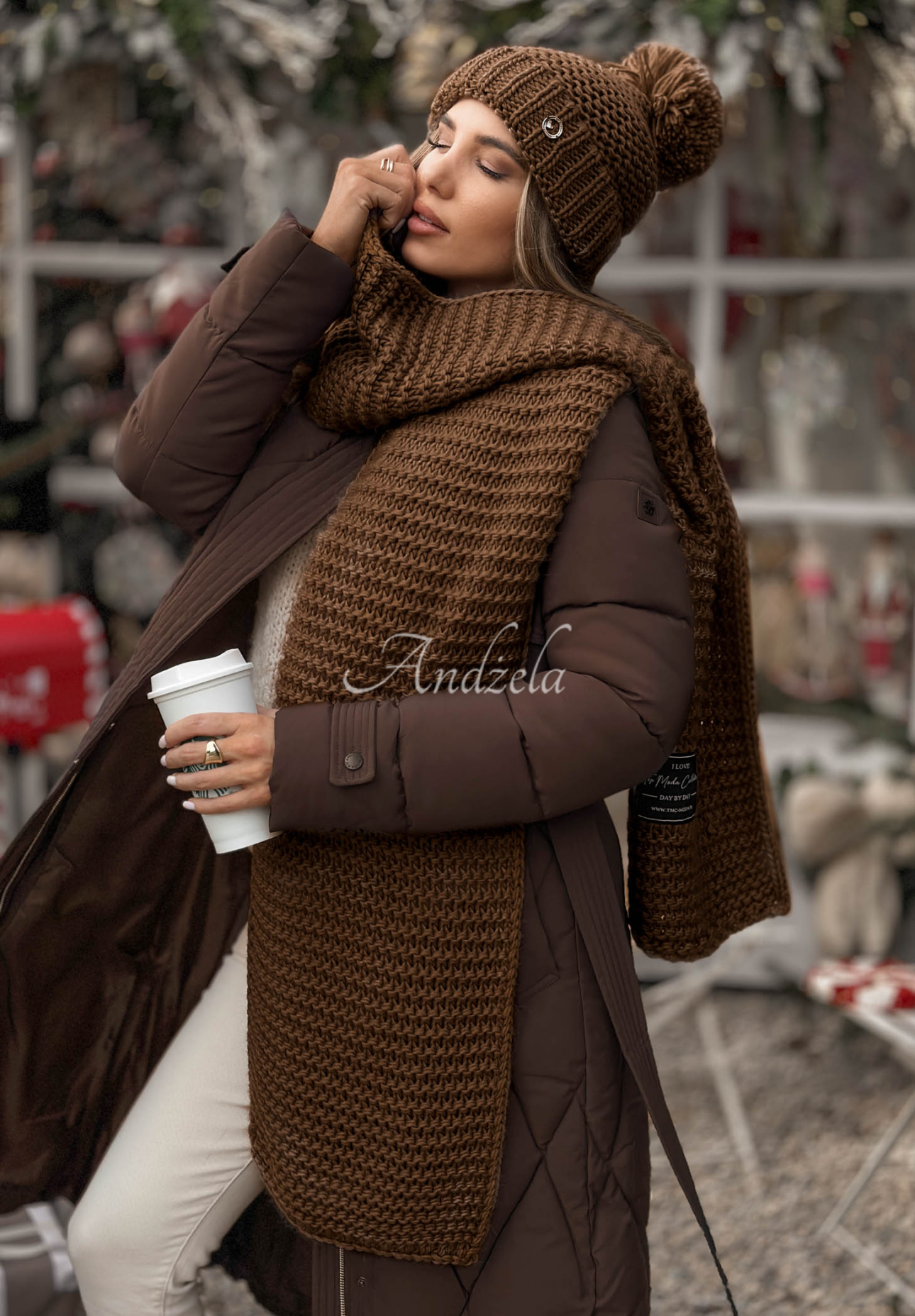 Set căciulă și fular din lână Best Winter Days