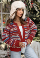 Cardigan scurt cu imprimeu Tea Season