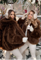 Scurtă Geacă futerko Rainy Mood ciocolatii