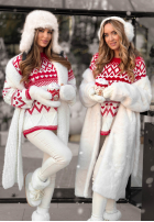 Wzorzysty sweterek Christmas Mission czerwono-Alb