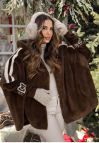 Wełniana Geacă alpaka z angorą Choose Me First ciocolatie II