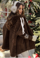 Wełniana Geacă alpaka z angorą Choose Me First ciocolatie II