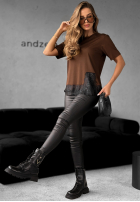 Tricou z koronką Daily Lace ciocolatiu