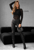 Błyszcząca Bluză cu modele The Bad News negru