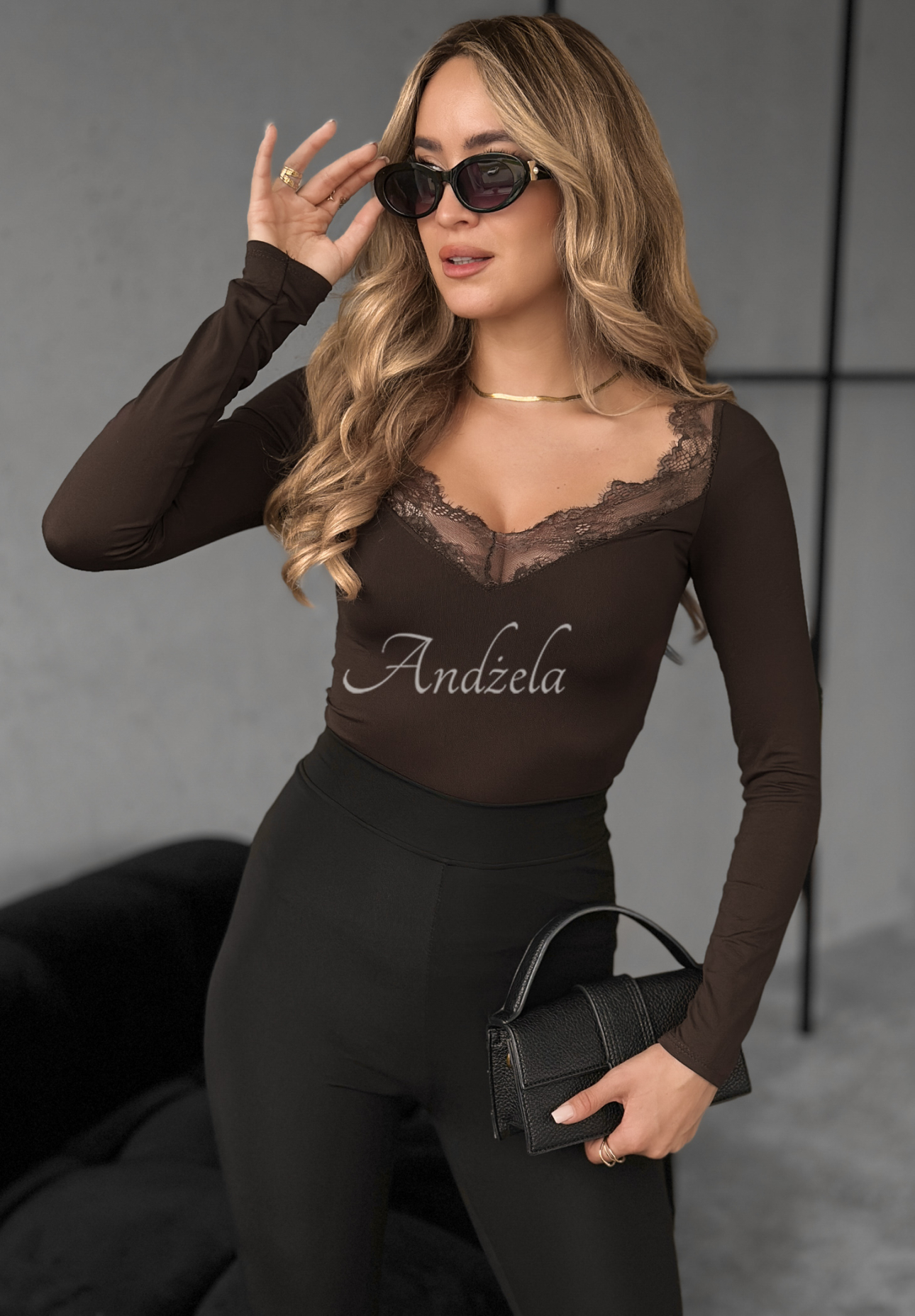 Bluză longsleeve cu dantelă longsleeve Miss In Me