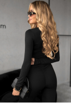 Bluză longsleeve z koronką Miss In Me negru